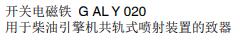 MAGNET-SCHULTZ 開關電磁鐵G AL Y 020系列
