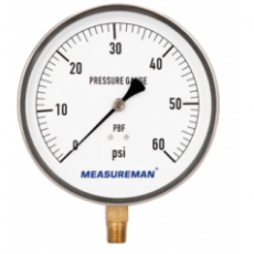 MEASUREMAN 304不銹鋼表殼無鉛承包商壓力表系列