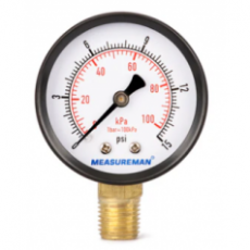 MEASUREMAN 干空氣壓力表0-15PSI/KP系列